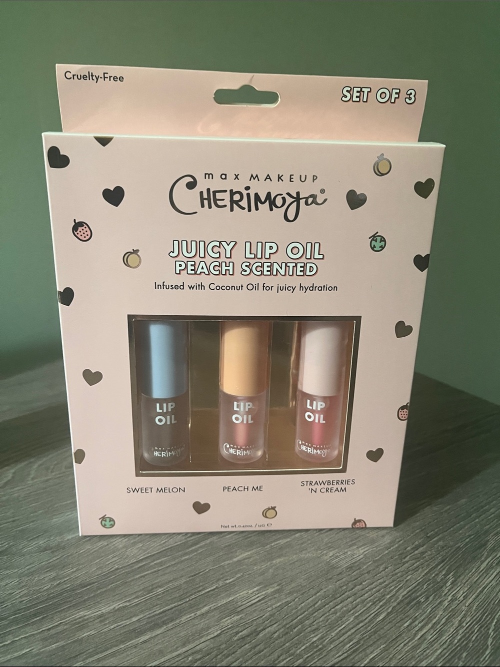 Cherimoya Juicy Lip Oil Set - Peach Scented (Set of 3)